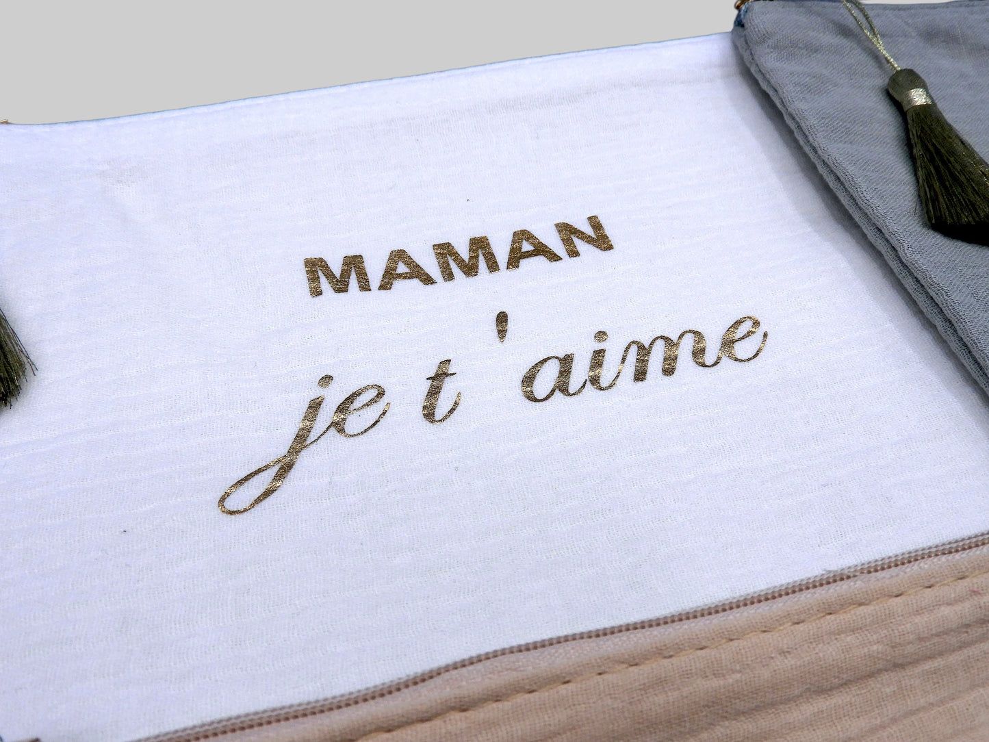 Pochette Trousse - Maman je t'aime - Cadeau Naissance