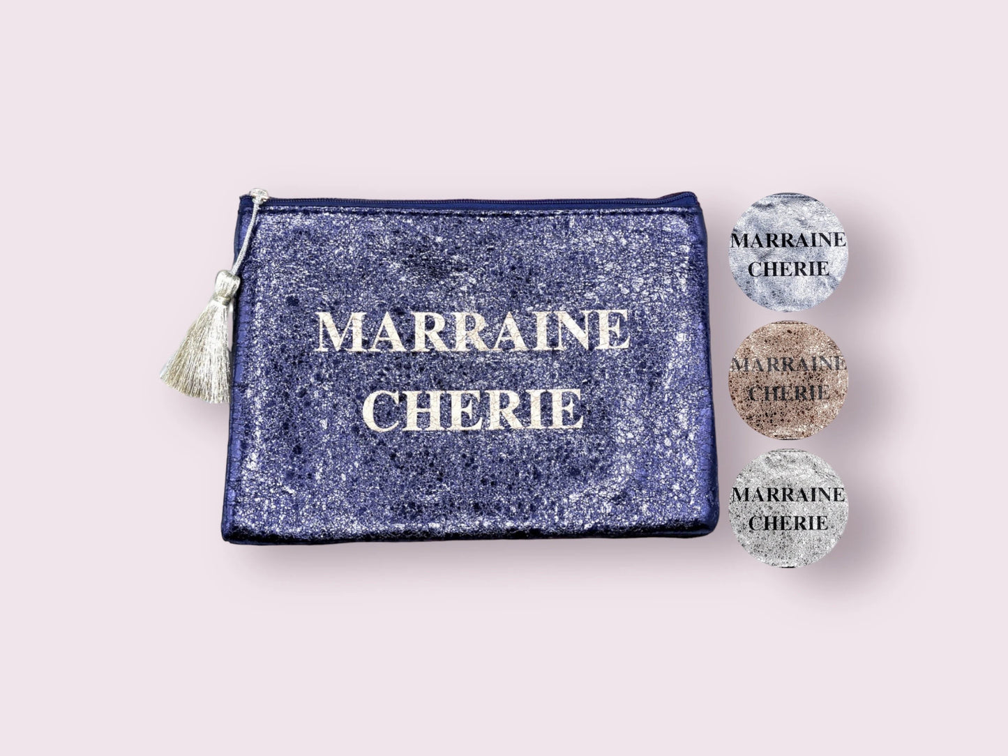 Pochette Trousse - Ma marraine chérie - Faux Cuir - Cadeau Naissance