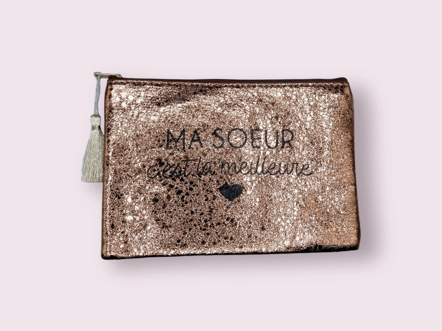 Pochette Maquillage Trousse de Toilette - Ma soeur c'est la meilleure - Faux Cuir - Cadeau Naissance - Layette - Soeur