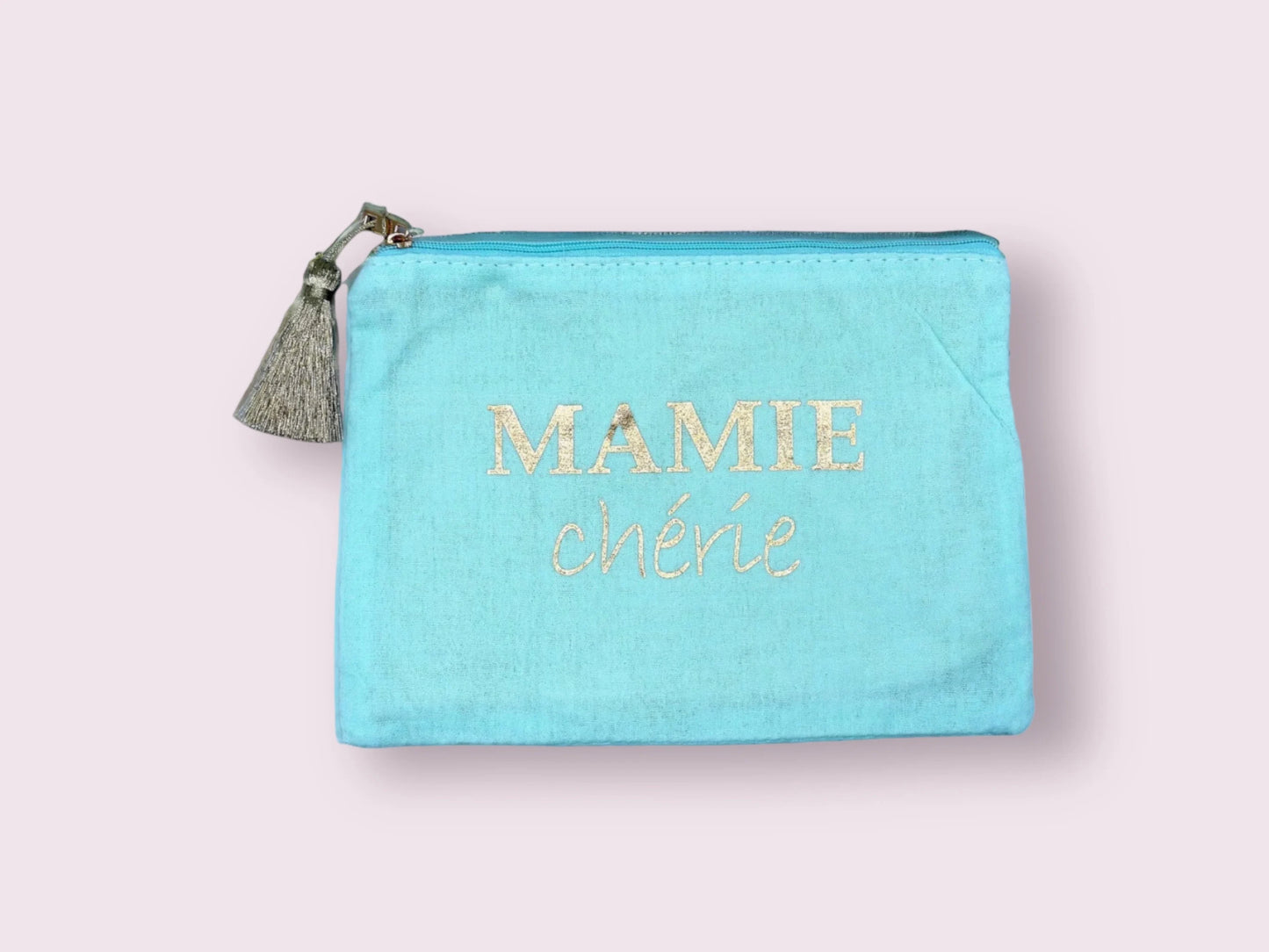 Pochette Maquillage - Trousse de Toilette - Mamie chérie - Cadeau Naissance - Mamie Grand-Mère Grand Parents Layette