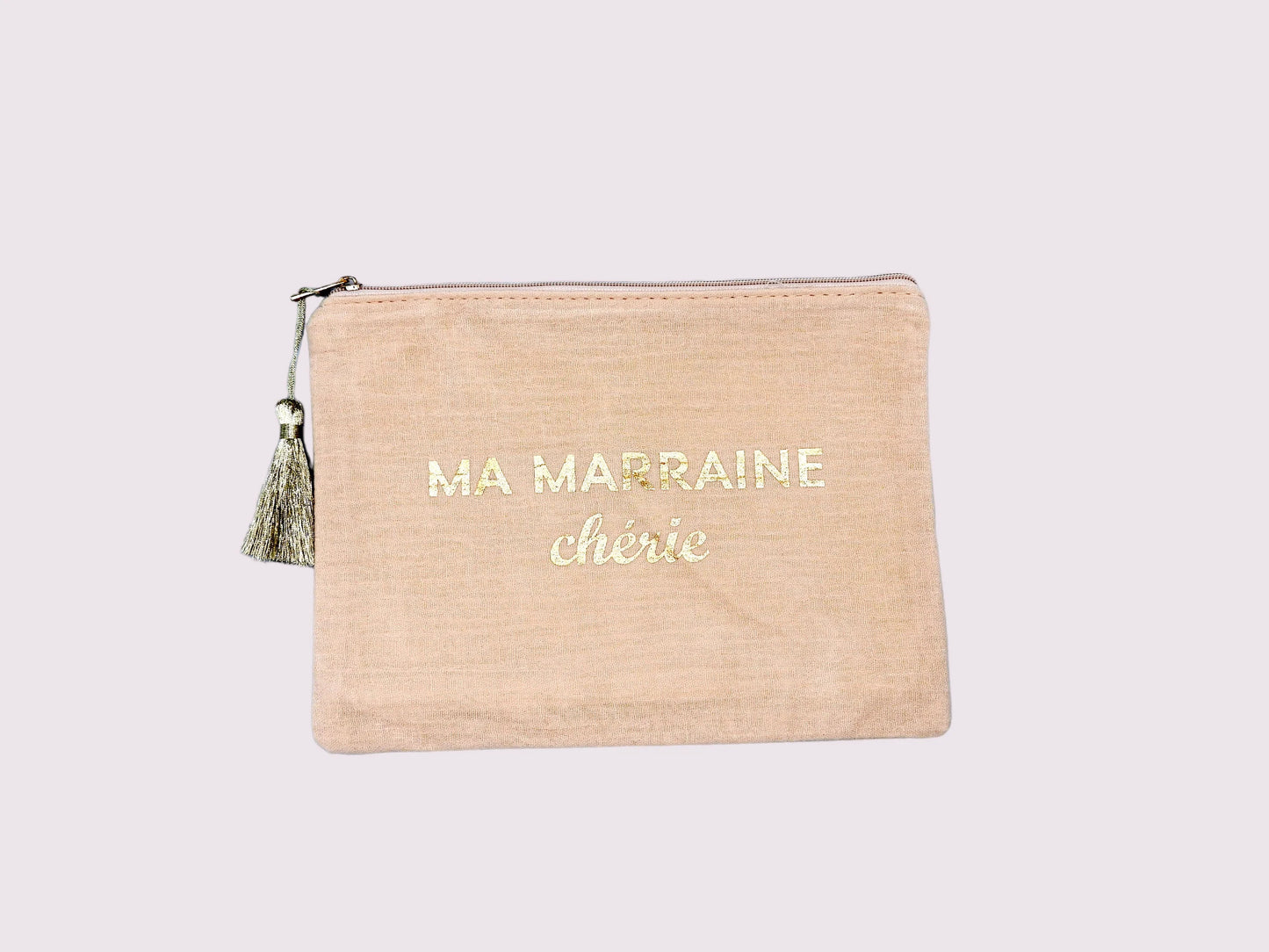 Pochette Maquillage - Trousse de Toilette - Ma marraine chérie - Cadeau Naissance - Baptême Filleule Filleul