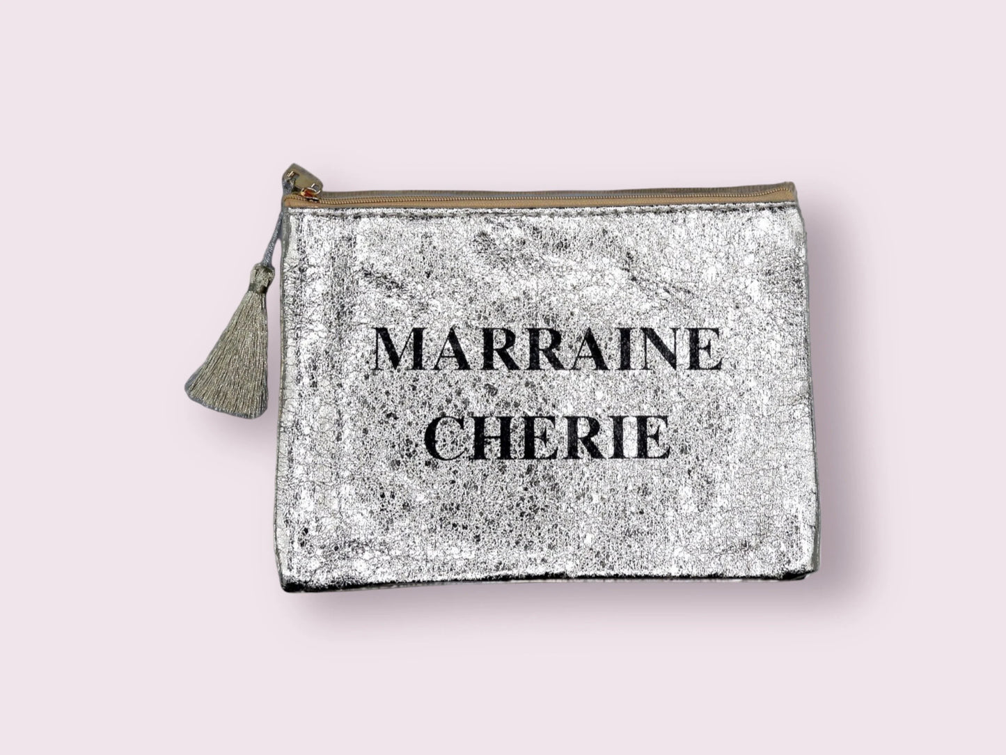 Pochette Trousse - Ma marraine chérie - Faux Cuir - Cadeau Naissance