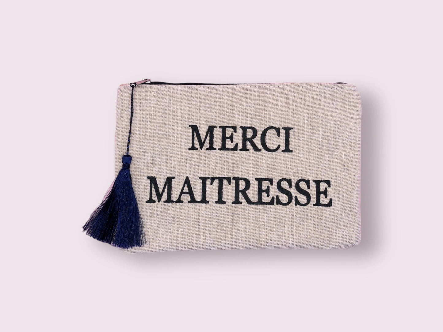 Pochette Trousse - Merci Maitresse - Cadeau Naissance - Institutrice - Enseignante