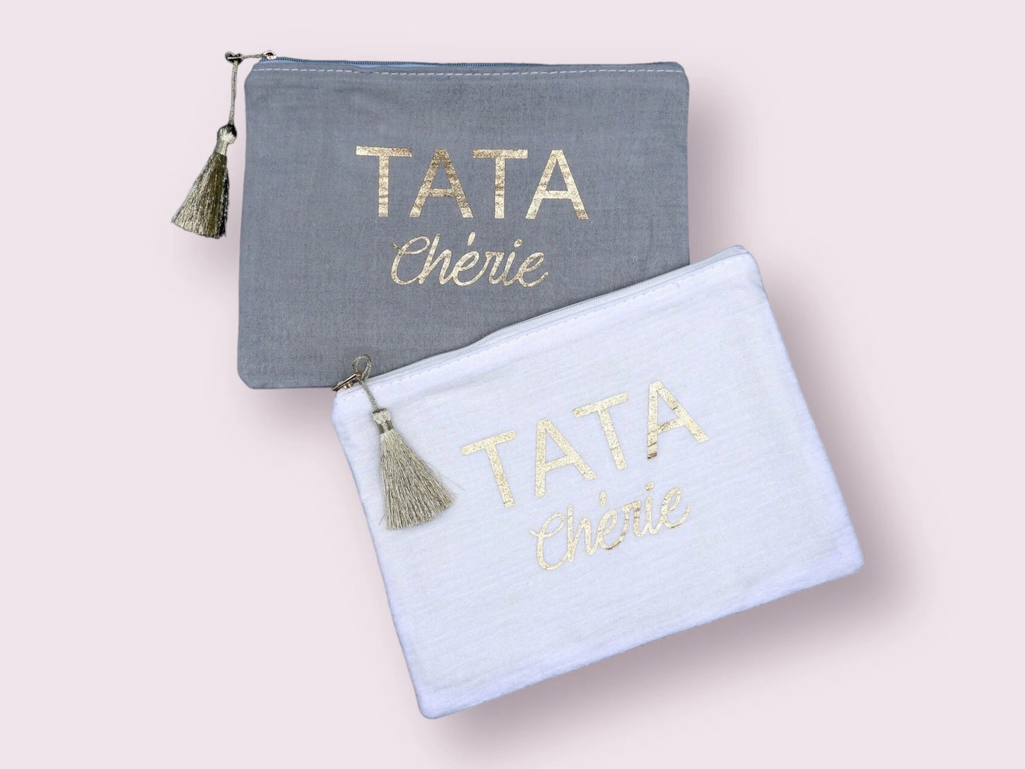 Pochette Trousse - Tata chérie - Cadeau Naissance