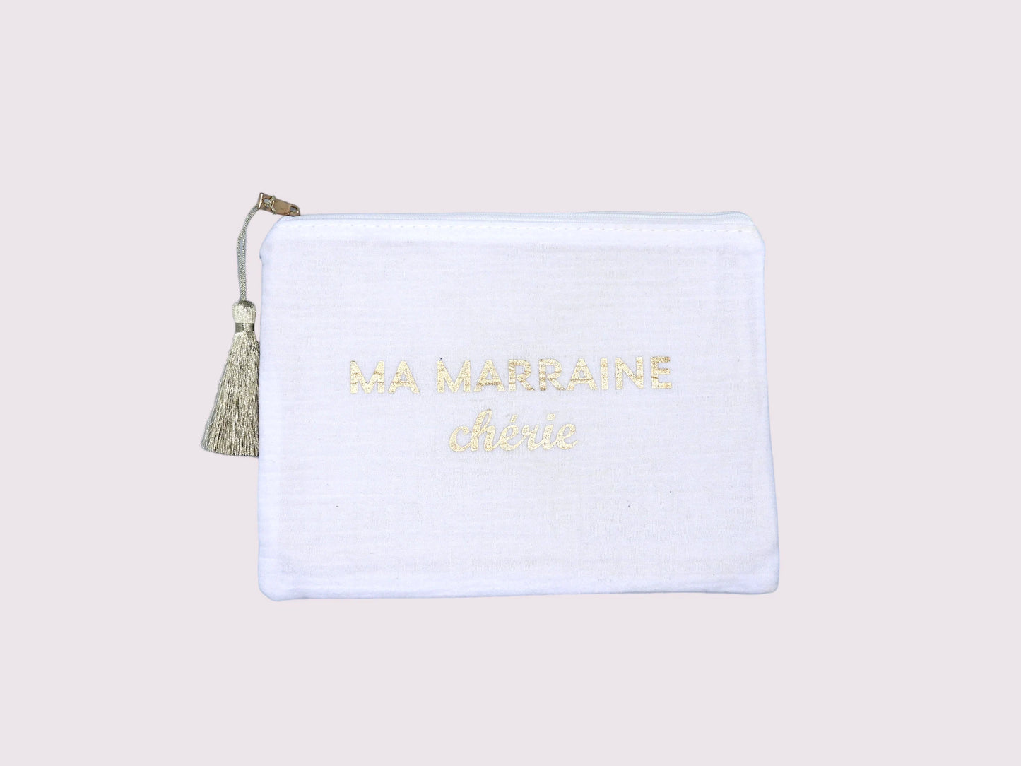 Pochette Maquillage - Trousse de Toilette - Ma marraine chérie - Cadeau Naissance - Baptême Filleule Filleul