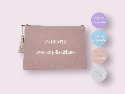 Pochette Maquillage - Trousse de Toilette - Parfaite avec de jolis défauts