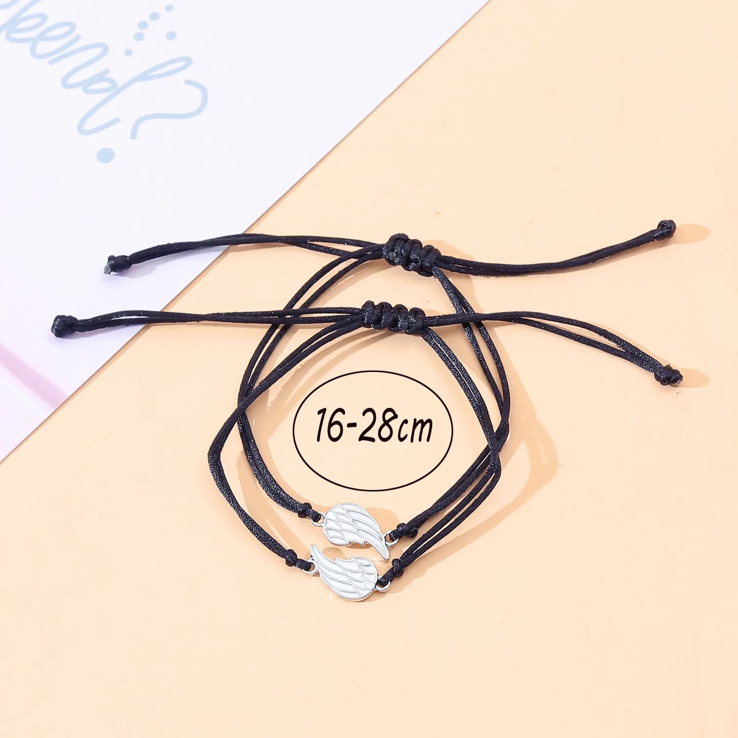 Set mit 2 verstellbaren Freundschaftsarmbändern aus Kordel, beste Freunde, Ying und Yang – BFF beste Freunde – Fantasy – magnetischer Anhänger – Liebhaber – Paar