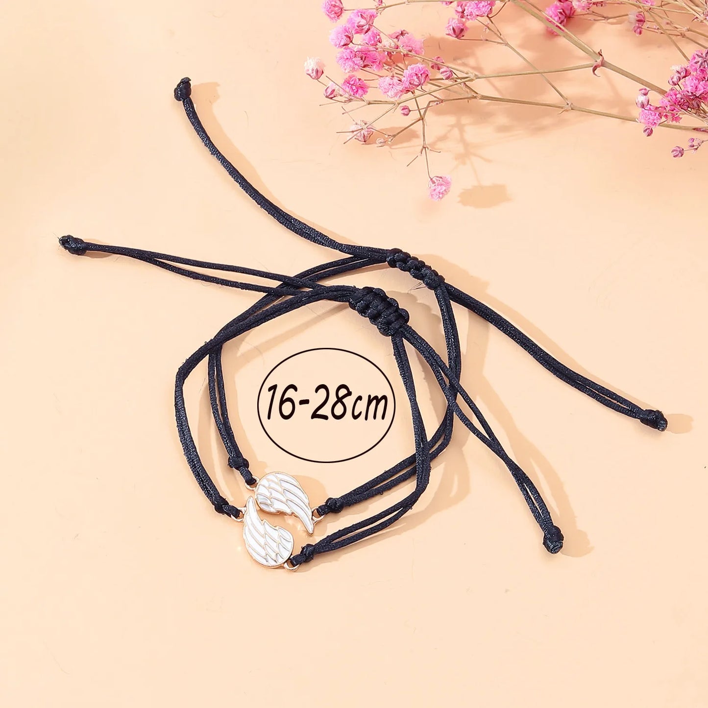 Set mit 2 verstellbaren Freundschaftsarmbändern aus Kordel, beste Freunde, Ying und Yang – BFF beste Freunde – Fantasy – magnetischer Anhänger – Liebhaber – Paar