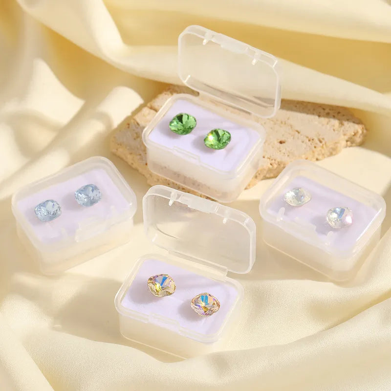 Boucles Oreilles - Diamant Couleurs - Acier Inoxydable 304 Zircon Plaqué Or 18K - Clous d'oreilles