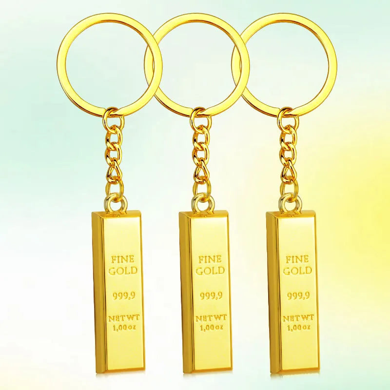 Lance Billet Porte-clés Lingot D'or - Design Luxe Et Minimaliste - Pour Homme Ou Femme - Livraison Rapide Depuis La France Porte Clés En Acier