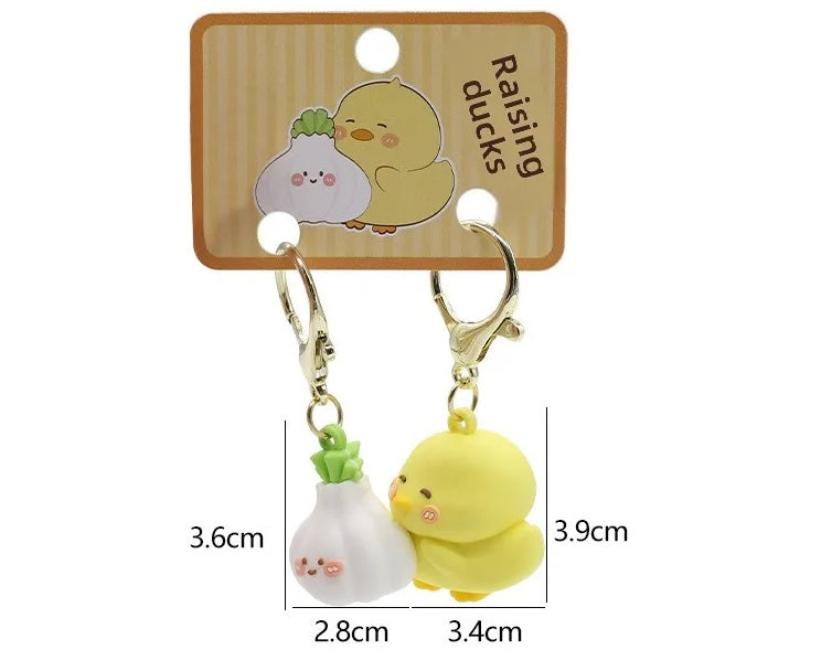 Porte Clés - Mignon Canard Ail - A Partager - Aimanté - Amoureux - Meilleurs Amis - Pendentif Sac - BFF - Best Friends - Amitié
