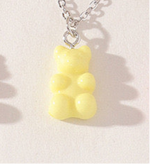 CHILD - Chain Necklace Little Candy Bear Resin Colorful Bohemian