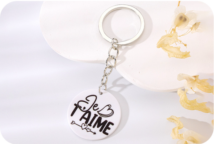 Porte Clés - Message Je T'aime - Pendentif Sac - Coeur Amour