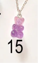 CHILD - Chain Necklace Little Candy Bear Resin Colorful Bohemian