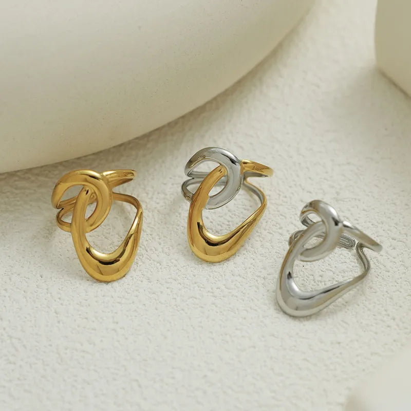 Bague Réglable Adulte - Ajustable - Acier Inoxydable 304 Plaqué Or 18K