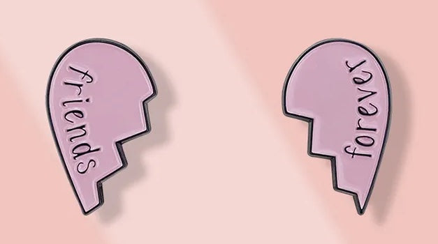 Pin's Broche BFF - Best Friends Forever - Besties - Fantaisie - Alliage Email