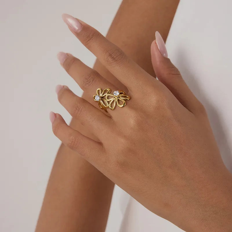 Set of 2 Heartbeat Heartbeat Friendship Rings - BFF Best Friends Couple Lovers - Adjustable Rings - Electrocardiogram
