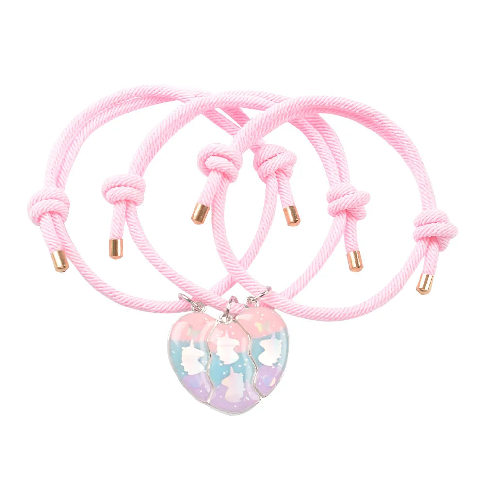 Set mit 2 verstellbaren Freundschaftsarmbändern aus Kordel, beste Freunde, Ying und Yang – BFF beste Freunde – Fantasy – magnetischer Anhänger – Liebhaber – Paar