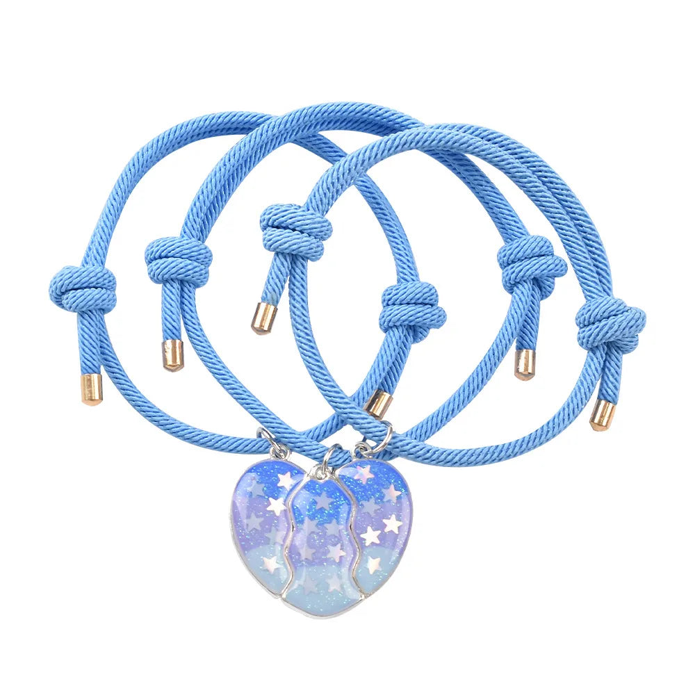 Set mit 2 verstellbaren Freundschaftsarmbändern aus Kordel, beste Freunde, Ying und Yang – BFF beste Freunde – Fantasy – magnetischer Anhänger – Liebhaber – Paar