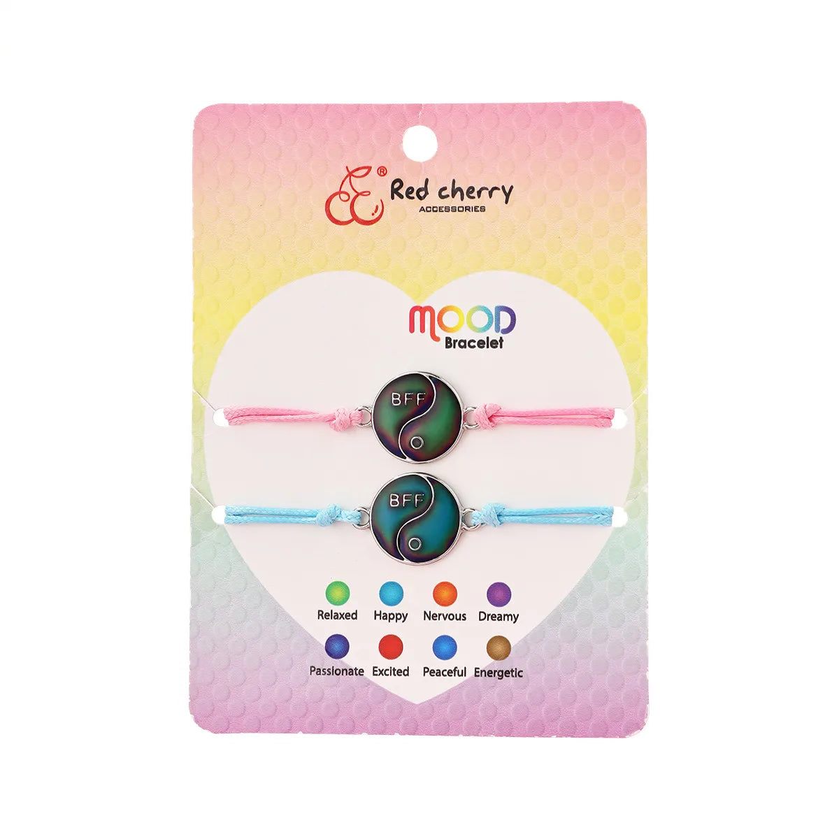 Set mit 2 verstellbaren Freundschaftsarmbändern aus Kordel, beste Freunde, Ying und Yang – BFF beste Freunde – Fantasy – magnetischer Anhänger – Liebhaber – Paar