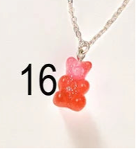 CHILD - Chain Necklace Little Candy Bear Resin Colorful Bohemian