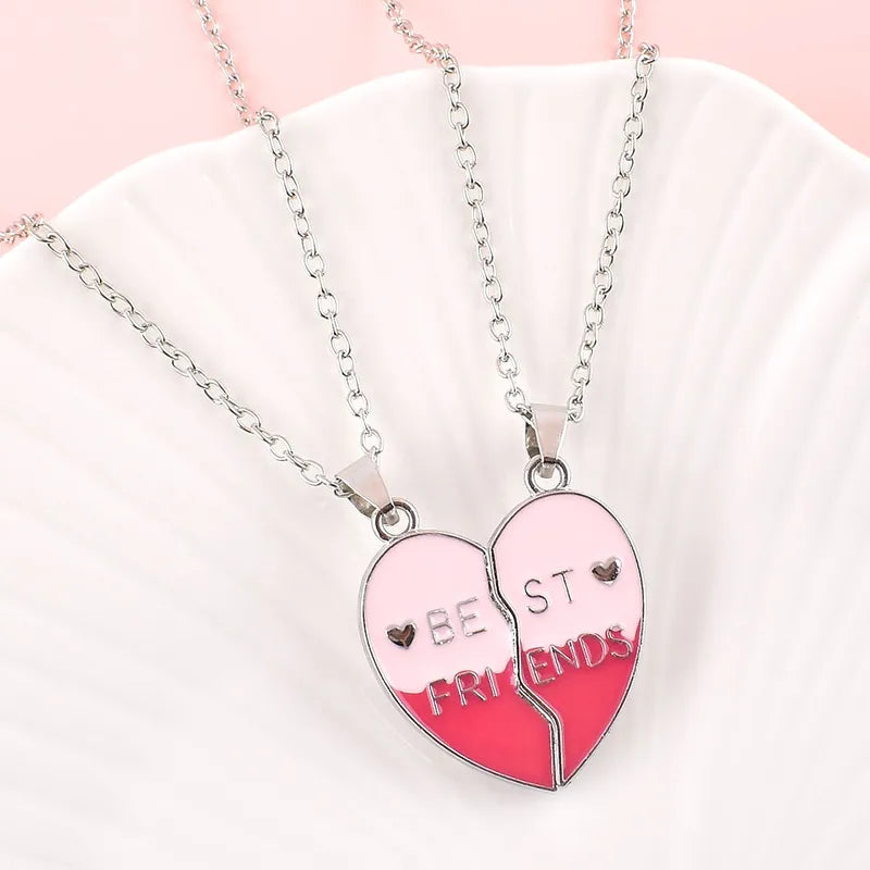 Lot de 2 Colliers ou Bracelets D'amitié Aimanté - Coeur - BFF - Best Friends Forever - Amitié - Pendentif Chaîne