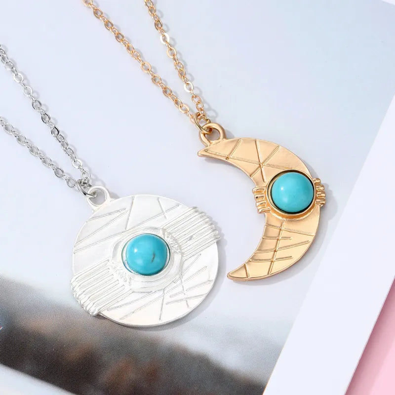 KINDER – Set mit 2 glitzernden Herz-Freundschaftsketten – BFF Best Friends Forever – Ausgefallen – Magnetanhänger mit Goldkette