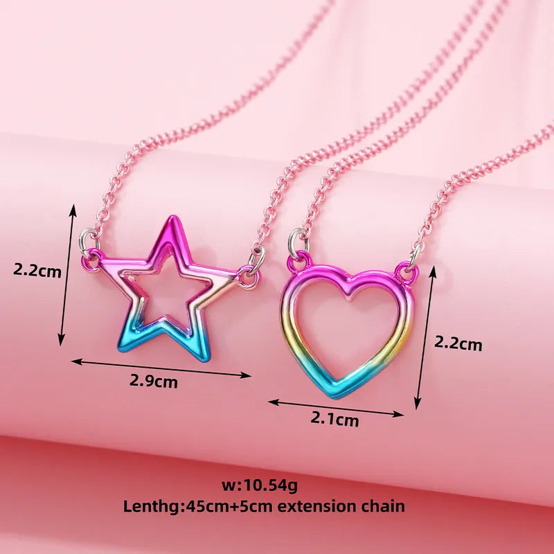 Lot de 2 Colliers BFF - Coeur Etoile - Best Friends Forever