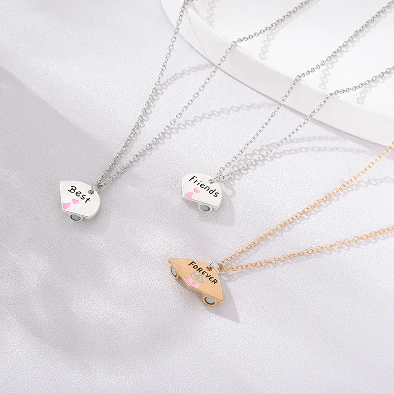 Lot de 3 Colliers ou Bracelets BFF - Best Friends Forever - Coeur - Amitié - A partager