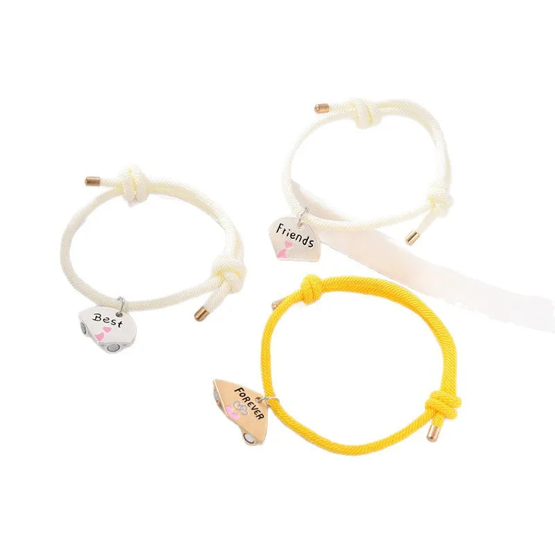 Lot de 3 Colliers ou Bracelets BFF - Best Friends Forever - Coeur - Amitié - A partager