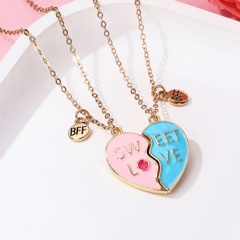 Lot de 2 Colliers D'amitié Aimanté - Coeur Sweet Love - BFF - Best Friends Forever - Amitié