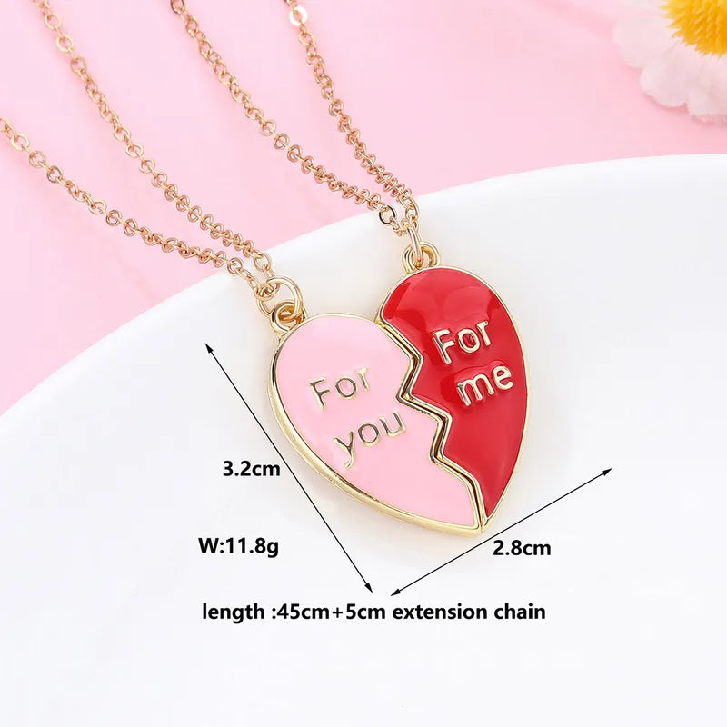 Lot de 2 Colliers D'amitié Aimanté - Coeur For You For Me - BFF - Best Friends Forever - Amitié