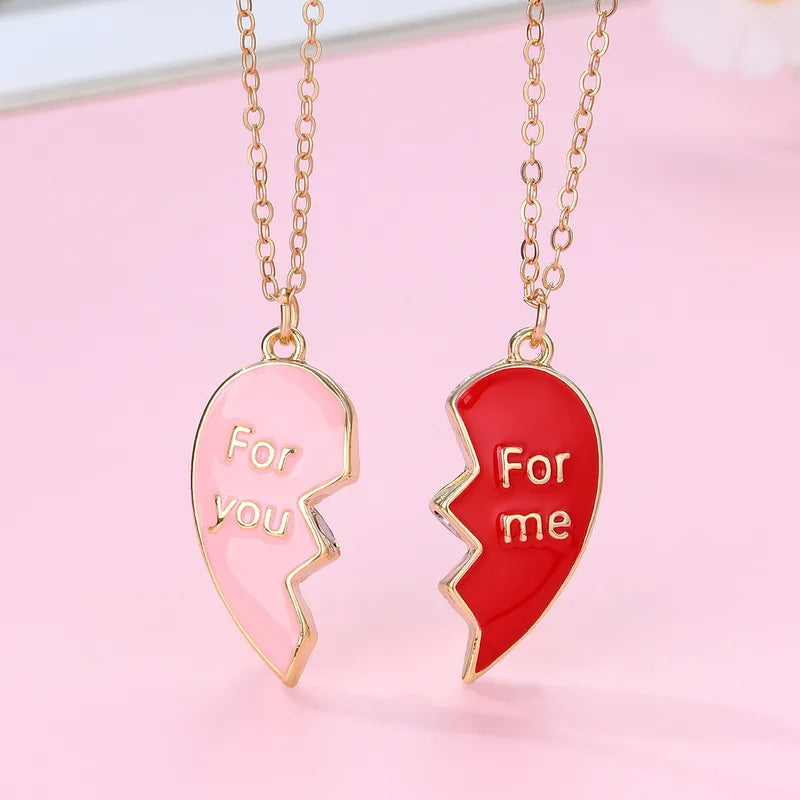 Lot de 2 Colliers D'amitié Aimanté - Coeur For You For Me - BFF - Best Friends Forever - Amitié