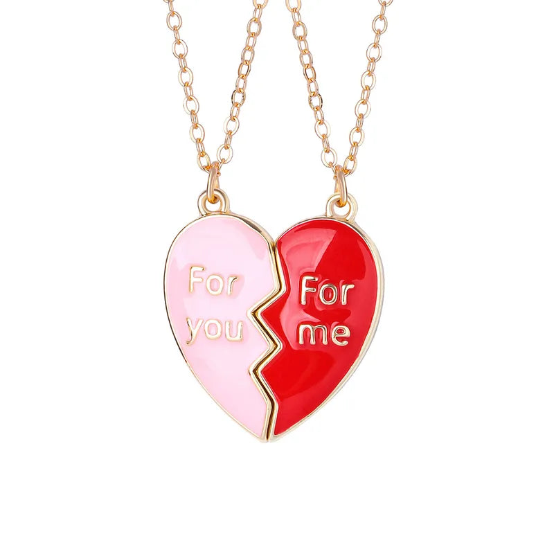 Lot de 2 Colliers D'amitié Aimanté - Coeur For You For Me - BFF - Best Friends Forever - Amitié