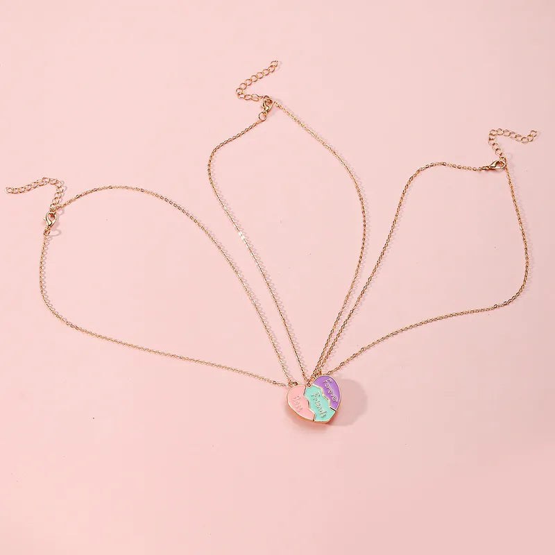 Lot de 3 Colliers BFF Aimanté - Coeur - Best Friends Forever - Amitié