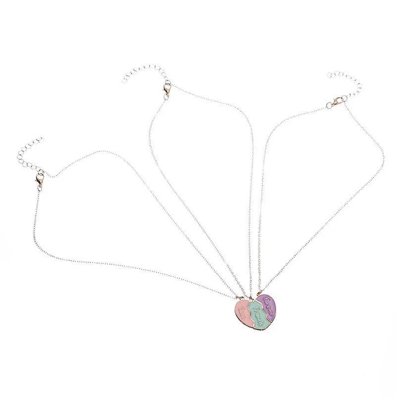 Lot de 3 Colliers BFF Aimanté - Coeur - Best Friends Forever - Amitié