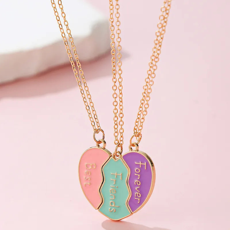 Lot de 3 Colliers BFF Aimanté - Coeur - Best Friends Forever - Amitié
