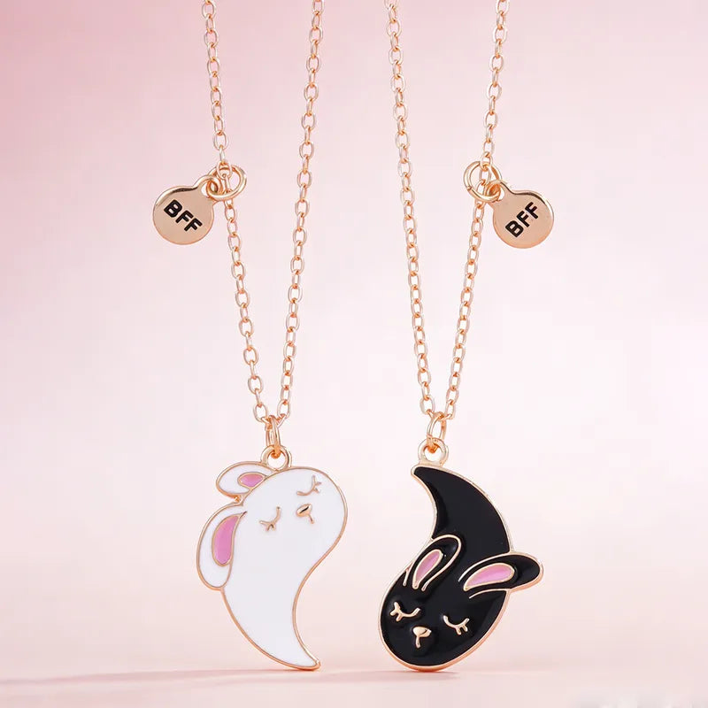 Lot de 2 Colliers - Lapins Aimantés - Best Friends Forever