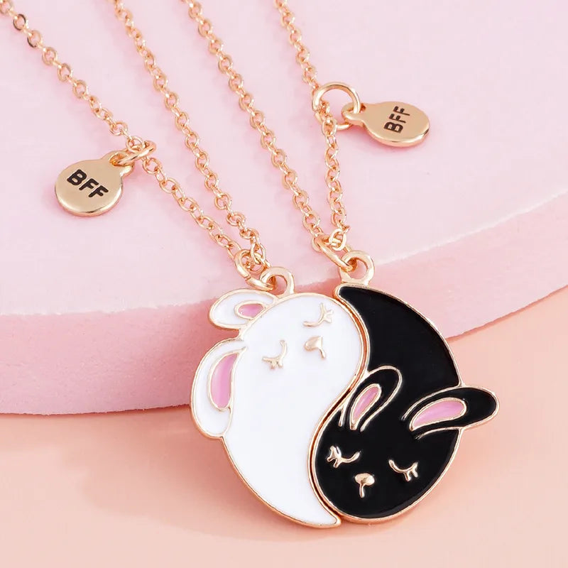 Lot de 2 Colliers - Lapins Aimantés - Best Friends Forever