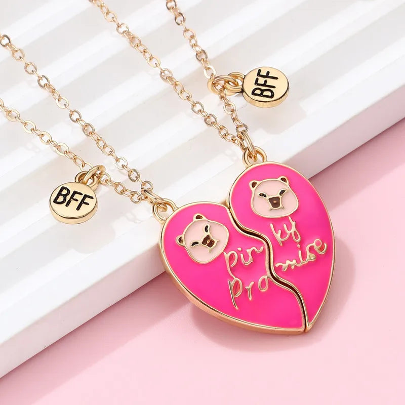 Lot de 2 Colliers D'amitié Aimanté - Cappy Bara - BFF - Best Friends Forever - Amitié
