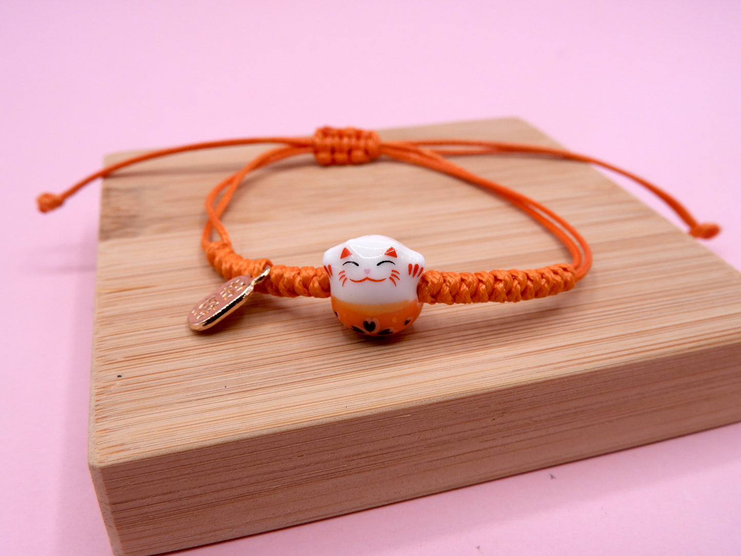 Adjustable Cord Bracelets Chinese Lucky Cat - Cat Lovers - Fantasy - Cord Bracelet