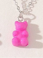 CHILD - Chain Necklace Little Candy Bear Resin Colorful Bohemian