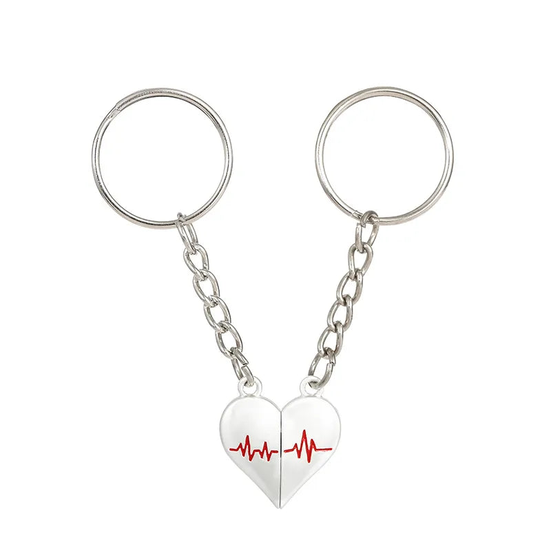 Porte Clés - Coeur Battement de Coeur - A Partager - Amoureux - Meilleurs Amis - Pendentif Sac - BFF - Best Friends - Amitié