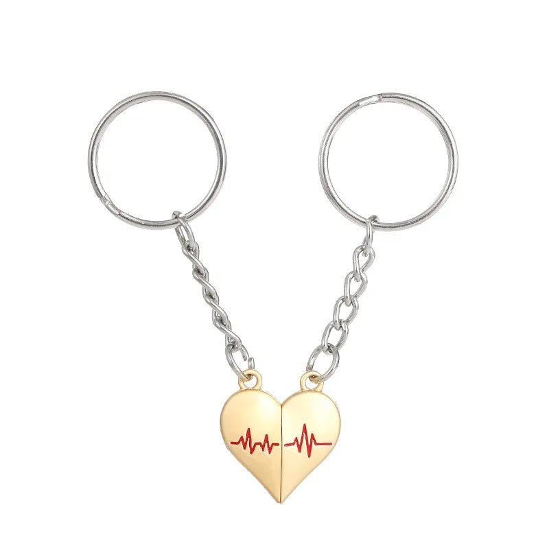 Porte Clés - Coeur Battement de Coeur - A Partager - Amoureux - Meilleurs Amis - Pendentif Sac - BFF - Best Friends - Amitié