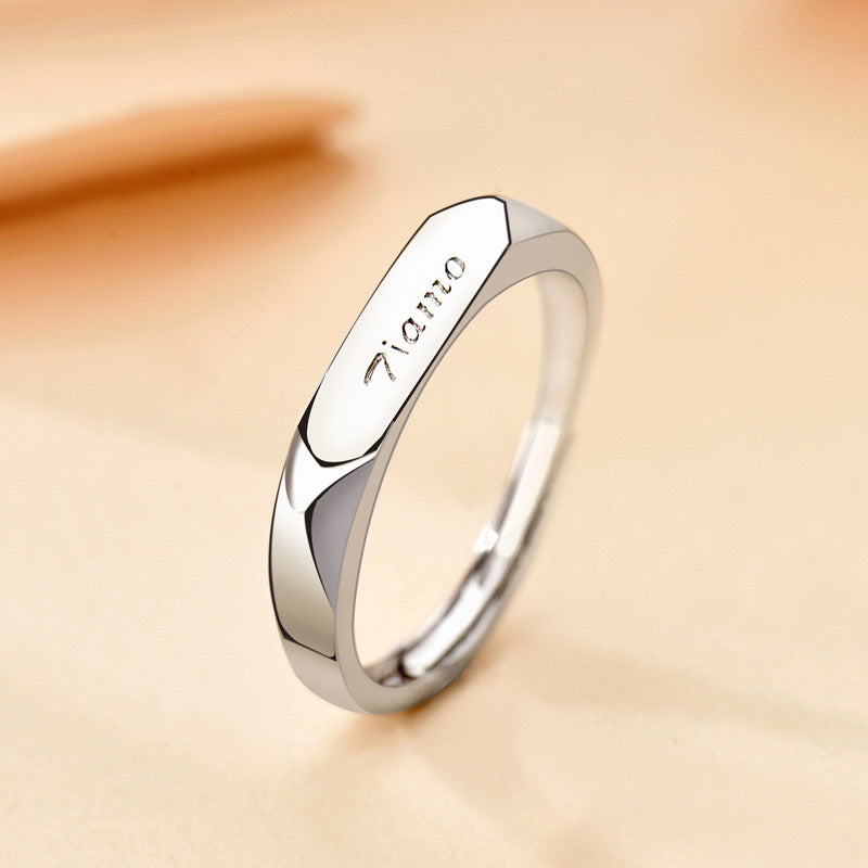 Set mit 2 Heartbeat Heartbeat Freundschaftsringen – BFF Best Friends Loving Couple – Verstellbare Ringe – Elektrokardiogramm