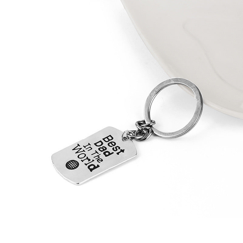 Porte Clés - Message Meilleur Papa DAD du Monde - Fête père - Annonce grossesse - Pendentif Sac