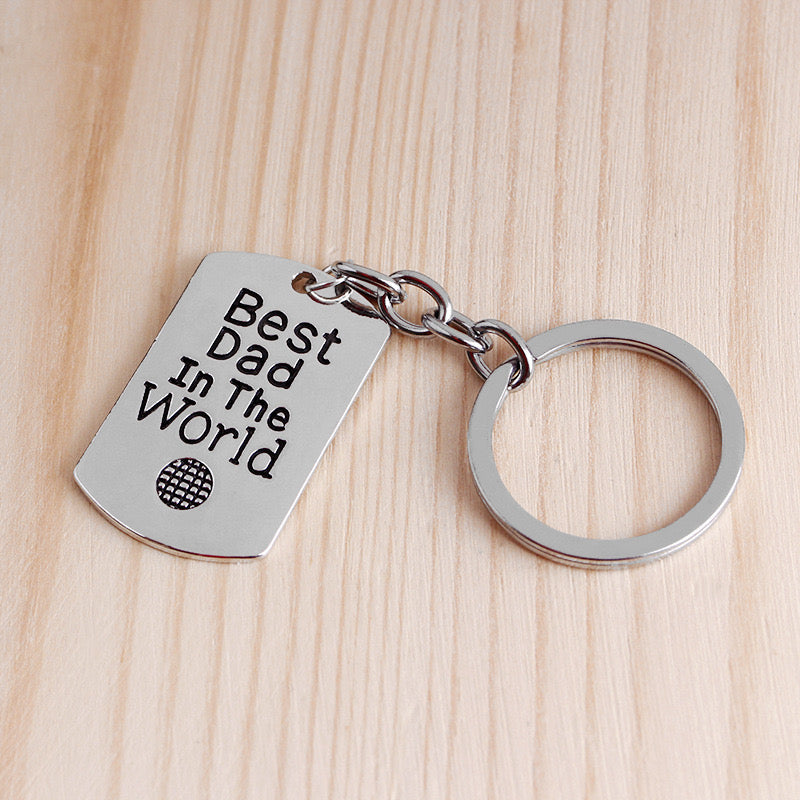 Porte Clés - Message Meilleur Papa DAD du Monde - Fête père - Annonce grossesse - Pendentif Sac