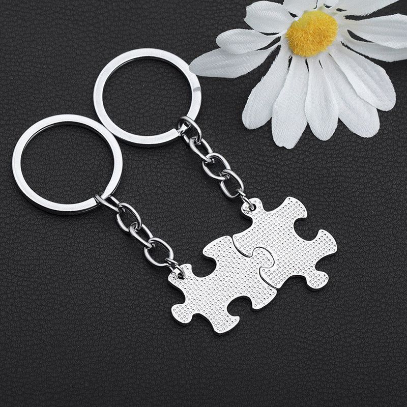 Keychain | New Home Puzzle Split in Two to Share | Lovers | Best Friends | BFF Best Friends Bag Pendant