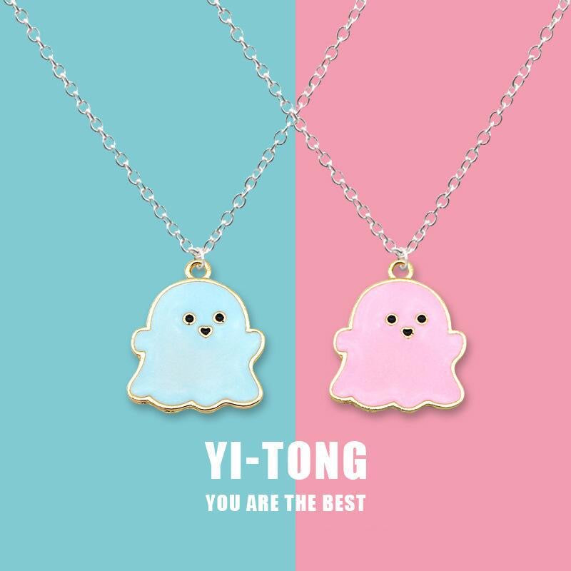 Fashion Necklace - Cute Ghost Unisex Pendant - Alloy