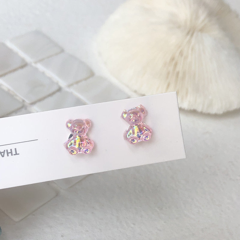 Mini Boucles Oreilles - Bonbon Ourson Haribo - Mignon Bear - Résine